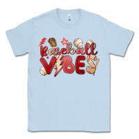 Dusty Blue baseball vibes Classic Tee - MaliasSmallBusiness