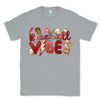Heather Grey baseball vibes Classic Tee - MaliasSmallBusiness