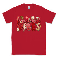 Red baseball vibes Classic Tee - MaliasSmallBusiness