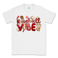 White baseball vibes Classic Tee - MaliasSmallBusiness