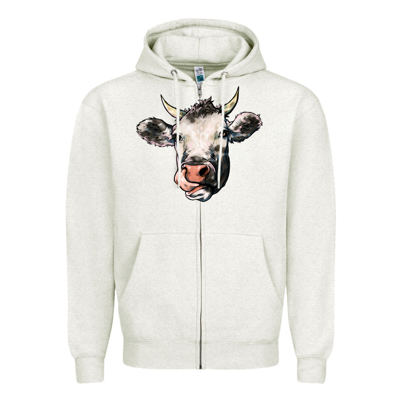 Cow Zipper Hoodie by HowdyJamesFarm | Teevron