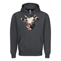 Smoke Cow Zipper Hoodie - HowdyJamesFarm