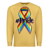 Antique Gold pride lgbtq awareness ribbon Premium Sweatshirt - OliviaCreatesArt