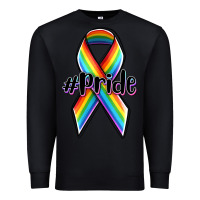 Black pride lgbtq awareness ribbon Premium Sweatshirt - OliviaCreatesArt