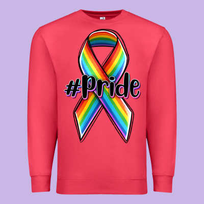 Pride Lgbtq Awareness Ribbon Premium Sweatshirt Designed By Oliviacreatesart