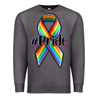 Charcoal Heather pride lgbtq awareness ribbon Premium Sweatshirt - OliviaCreatesArt