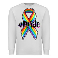 Dove Grey pride lgbtq awareness ribbon Premium Sweatshirt - OliviaCreatesArt