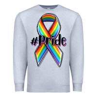 Heather Grey pride lgbtq awareness ribbon Premium Sweatshirt - OliviaCreatesArt