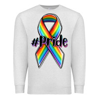 Oatmeal Heather pride lgbtq awareness ribbon Premium Sweatshirt - OliviaCreatesArt