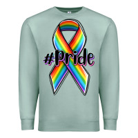 Seafoam pride lgbtq awareness ribbon Premium Sweatshirt - OliviaCreatesArt