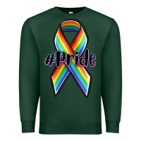 Sports Green pride lgbtq awareness ribbon Premium Sweatshirt - OliviaCreatesArt