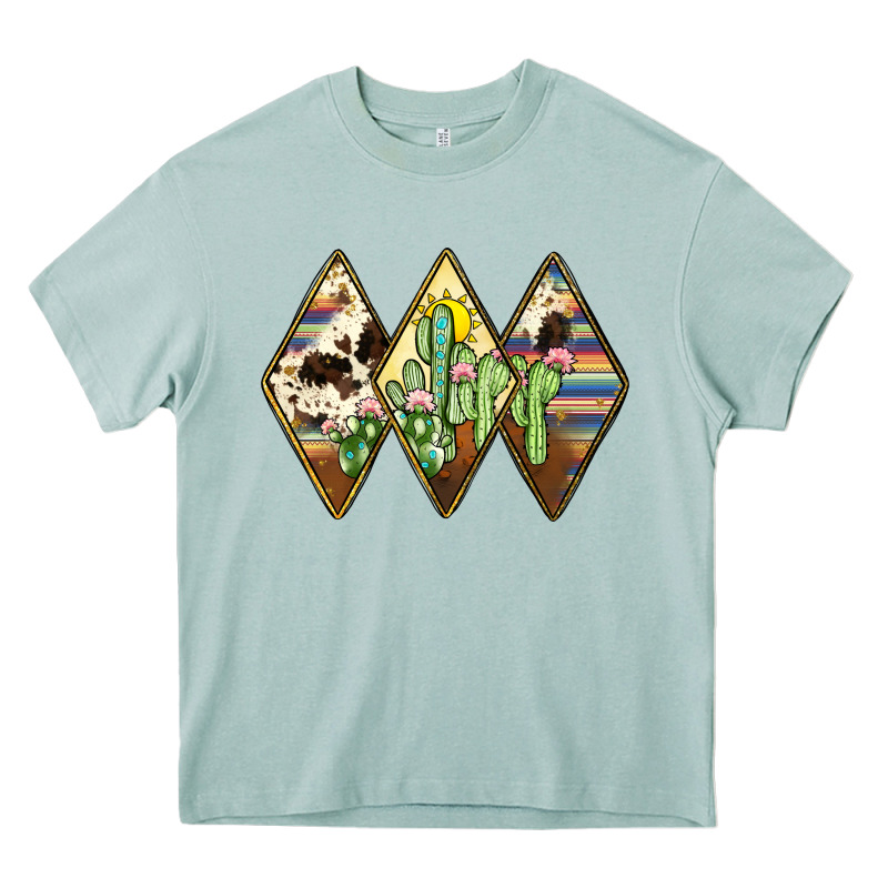 Cactus Serape Cowhide Heavy Core Tee by JahusDesignShop | Teevron