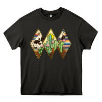 Asphalt cactus serape cowhide Heavy Core Tee - JahusDesignShop