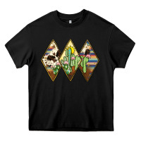 Black cactus serape cowhide Heavy Core Tee - JahusDesignShop