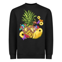 Black pineapple enjoying Heavyweight Sweatshirt - BarkalooDesign