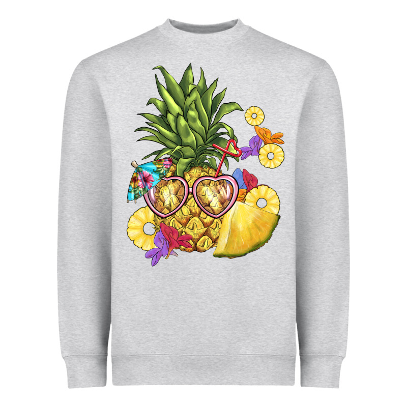 Pineapple Enjoying Heavyweight Sweatshirt by BarkalooDesign | Teevron