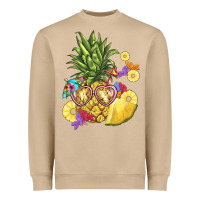 Mushroom pineapple enjoying Heavyweight Sweatshirt - BarkalooDesign