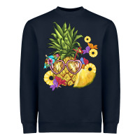 Navy pineapple enjoying Heavyweight Sweatshirt - BarkalooDesign