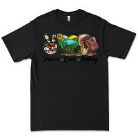 Black peace love turkey Premium Tee - LillyAllenDesigns