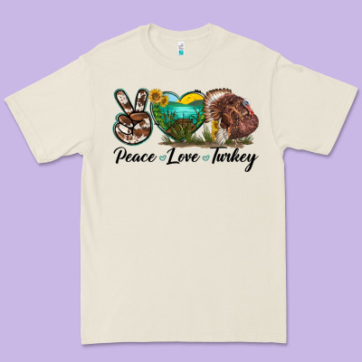 Peace Love Turkey Premium Tee Designed By Lillyallendesigns