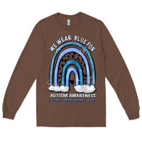 Chestnut we wear blue for autism awareness accept understan Long Sleeve Tee - Artiststas