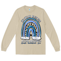 Mushroom we wear blue for autism awareness accept understan Long Sleeve Tee - Artiststas