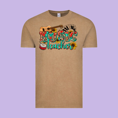 Music Teacher Vintage Tee Designed By Nancycooperartshop