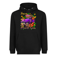 Black happy mardi gras truck olivia Heavyweight Hoodie - OliviaCreatesArt