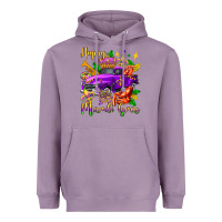 Lavender happy mardi gras truck olivia Heavyweight Hoodie - OliviaCreatesArt