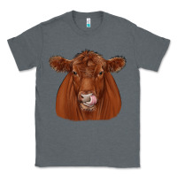 Charcoal Heather red angus Classic Tee - JahusDesignShop