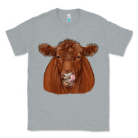 Heather Grey red angus Classic Tee - JahusDesignShop