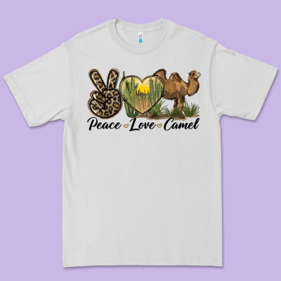 Peace Love Camel Premium Tee Designed By Lillyallendesigns