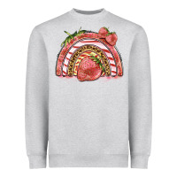 Heather Grey strawberry rainbow Heavyweight Sweatshirt - BarkalooDesign