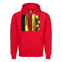 Red Softball brushstroke Zipper Hoodie - HowdyJamesFarm
