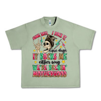 Oil Green some days i rock it some days it rocks me Urban Heavy Tee - MaliasSmallBusiness