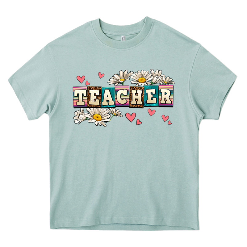 Daisy Teacher Heavy Core Tee by AdoDesignShop | Teevron