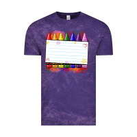 Cloud Purple crayons add your text Vintage Tee - NancyCooperArtShop
