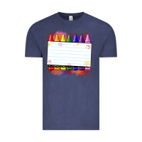 Vintage Denim crayons add your text Vintage Tee - NancyCooperArtShop