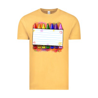 Vintage Mustard crayons add your text Vintage Tee - NancyCooperArtShop