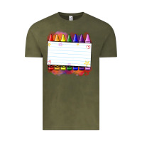Vintage Olive crayons add your text Vintage Tee - NancyCooperArtShop