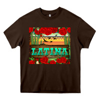Chocolate Brown latina tumbler Heavy Core Tee - BundleAndBundleShop