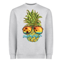 Heather Grey pineapple summer Heavyweight Sweatshirt - BarkalooDesign
