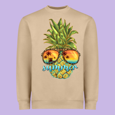 Pineapple Summer Heavyweight Sweatshirt Designed By Barkaloodesign