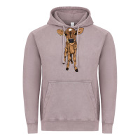 Vintage Zinc baby cow Vintage Hoodie - NancyCooperArtShop