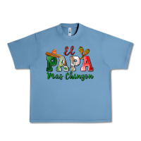 Pebble Blue el papa mas chingon Urban Heavy Tee - MaliasSmallBusiness