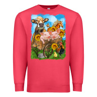 Cardinal farm animals wagon olivia Premium Sweatshirt - OliviaCreatesArt
