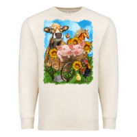 Sandshell farm animals wagon olivia Premium Sweatshirt - OliviaCreatesArt