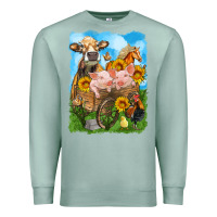 Seafoam farm animals wagon olivia Premium Sweatshirt - OliviaCreatesArt