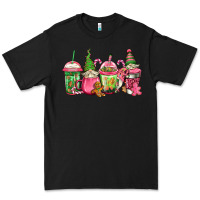 Black pink christmas gnomes coffee cups Premium Tee - Jasminsmagicworld