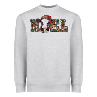 Heather Grey western christmas baby cow noel Heavyweight Sweatshirt - Jasminsmagicworld